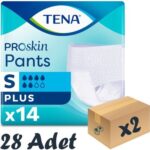 Tena Proskin Pants Plus 6 damla Emici Külot Küçük Boy Small 14'lü 2 paket / 28 adet