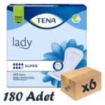 Tena Lady Süper 7 damla Kadın Mesane Pedi 30'lu 6 paket / 180 adet
